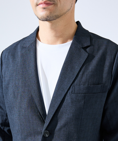 ABAHOUSE GRAY（アバハウスグレイ）の「【上下2点セット/セットアップ対応】吸水速乾 リネンライク セットアップ / スーツ（スーツセット・メンズ・ブルー/チャコールグレー/モカ/ネイビー・44/46/48/50）」の11枚目の写真