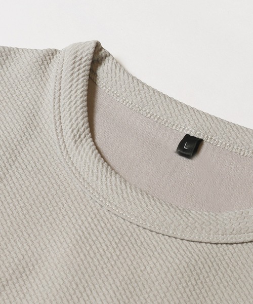 coca(coca)(コカ)の「エンボスワンポイント刺繍Tシャツ(Tシャツ/カットソー・メンズ・ブラック/ライトグレー・XL/M/L)」の14枚目の写真