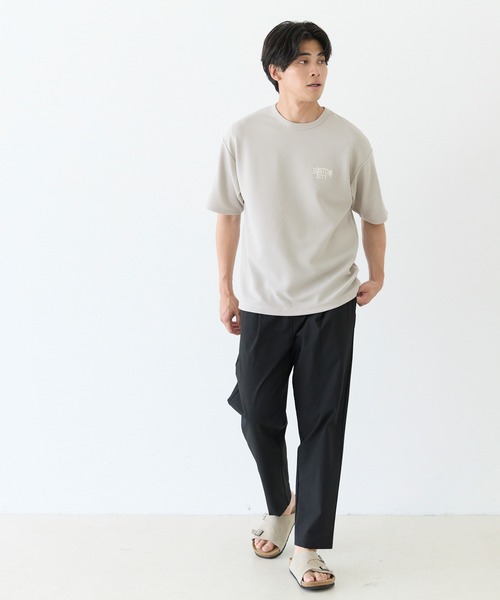 coca(coca)(コカ)の「エンボスワンポイント刺繍Tシャツ(Tシャツ/カットソー・メンズ・ブラック/ライトグレー・XL/M/L)」の4枚目の写真
