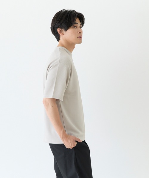 coca(coca)(コカ)の「エンボスワンポイント刺繍Tシャツ(Tシャツ/カットソー・メンズ・ブラック/ライトグレー・XL/M/L)」の5枚目の写真