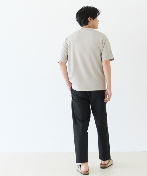 coca(coca)(コカ)の「エンボスワンポイント刺繍Tシャツ(Tシャツ/カットソー・メンズ・ブラック/ライトグレー・XL/M/L)」の6枚目の写真