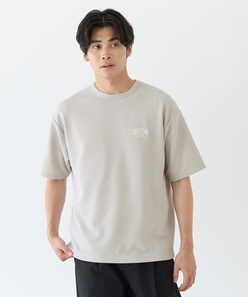 coca(coca)(コカ)の「エンボスワンポイント刺繍Tシャツ(Tシャツ/カットソー・メンズ・ブラック/ライトグレー・XL/M/L)」の7枚目の写真