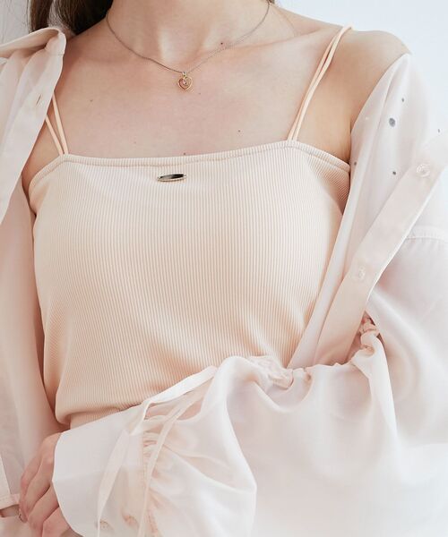 MAJESTIC LEGON（マジェスティックレゴン）の「カップ付きキャミ（キャミソール・レディース・グレー/アイボリー/ブラック/ピンク・MEDIUM）」の18枚目の写真