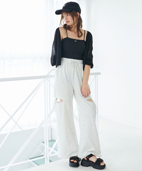 MAJESTIC LEGON（マジェスティックレゴン）の「カップ付きキャミ（キャミソール・レディース・グレー/アイボリー/ブラック/ピンク・MEDIUM）」の14枚目の写真