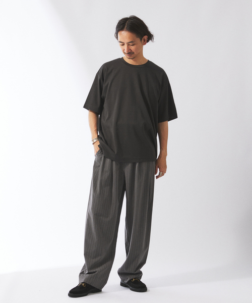 JOURNAL STANDARD relume（ジャーナルスタンダード　レリューム）の「50/-ポンチ 汗ジミ防止 Tシャツ（Tシャツ/カットソー・メンズ・ブラック系その他/ライトグレー/ホワイト/ネイビー・SMALL/MEDIUM/LARGE）」の9枚目の写真