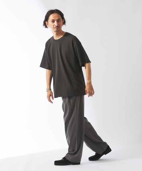 JOURNAL STANDARD relume（ジャーナルスタンダード　レリューム）の「50/-ポンチ 汗ジミ防止 Tシャツ（Tシャツ/カットソー・メンズ・ブラック系その他/ライトグレー/ホワイト/ネイビー・SMALL/MEDIUM/LARGE）」の6枚目の写真