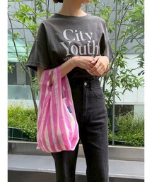 BAGGU（バグー）の「【BAGGU(バグゥ)】BABY25ストライプ（トートバッグ）」