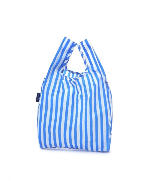 GAMPER 青とベージュのストライプ トートバッグ DUCK BAG サマーストライプ - BAGGU Japan