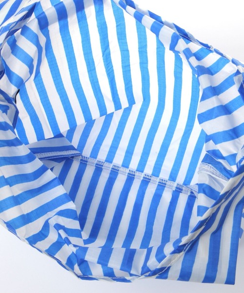 BAGGU（バグー）の「【BAGGU(バグゥ)】BABY25ストライプ（トートバッグ・レディース・ピンク/ブルー・0）」の10枚目の写真