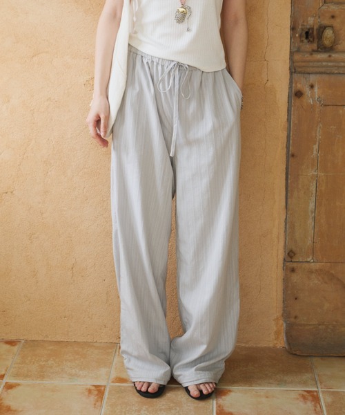 GIUNON（ジウノン）の「back frill drawstring pants / バックフリルドロストパンツ（その他パンツ・レディース・ホワイト/ブラック/グレー/ブルーグレー・0/1）」の21枚目の写真