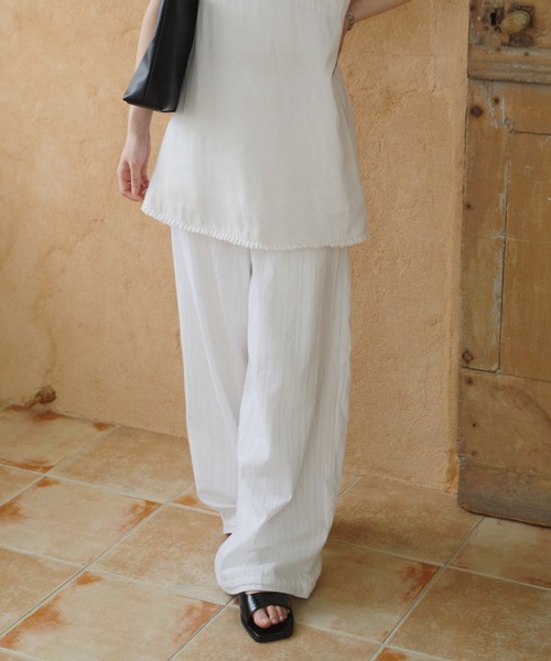 GIUNON（ジウノン）の「back frill drawstring pants / バックフリルドロストパンツ（その他パンツ・レディース・ホワイト/ブラック/グレー/ブルーグレー・0/1）」の17枚目の写真