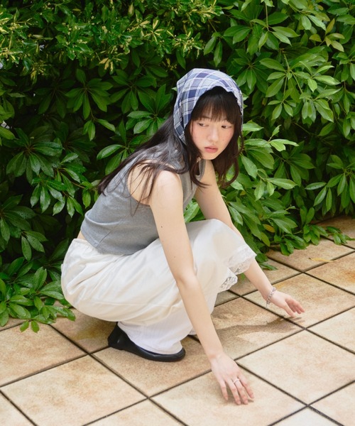 GIUNON（ジウノン）の「back frill drawstring pants / バックフリルドロストパンツ（その他パンツ・レディース・ホワイト/ブラック/グレー/ブルーグレー・0/1）」の12枚目の写真