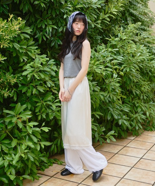 GIUNON（ジウノン）の「back frill drawstring pants / バックフリルドロストパンツ（その他パンツ・レディース・ホワイト/ブラック/グレー/ブルーグレー・0/1）」の13枚目の写真