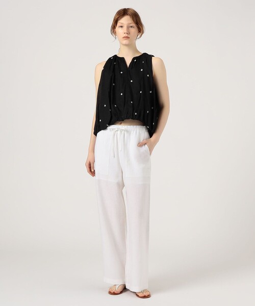 別注】ne Quittez pas BLACK DOUBLE ORGANZA トップス（シャツ
