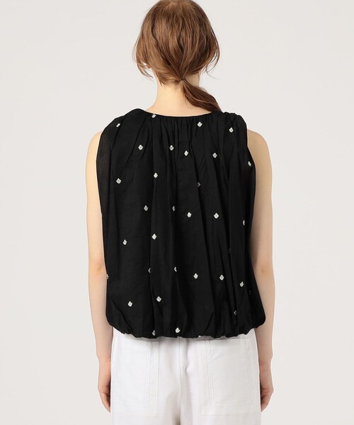 ne Quittez pas BLACK POPLIN ORGANZEシャツ 別注】ne Quittez pas BLACK POPLIN ORGANZEシャツ