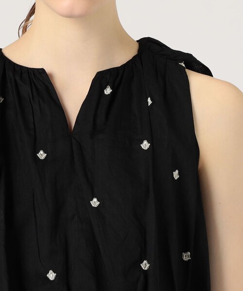 別注】ne Quittez pas BLACK DOUBLE ORGANZA トップス（シャツ