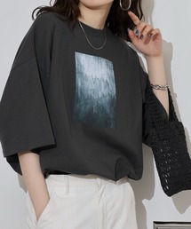 __gram.（スペースグラム）の「刺繍＆プリントデザインコットンTシャツ（Tシャツ/カットソー）」