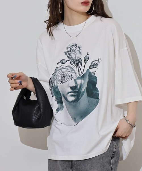 __gram.(スペースグラム)の「刺繍&プリントデザインコットンTシャツ(Tシャツ/カットソー・メンズ・ホワイト系その他3/ブラック系その他4/ブラック系その他6/ホワイト系その他4/ブラック系その他5/ブラック系その他2/ホワイト系その他5/ホワイト系その他6/ホワイト系その他/ブラック系その他/ブラック/ホワイト/ブラック系その他3/ホワイト系その他2/グレー系その他/グレー系その他2・M/L)」の4枚目の写真