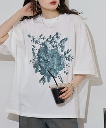 FUNALIVE（ファンアライブ）の「刺繍＆プリントデザインコットンTシャツ（Tシャツ/カットソー）」