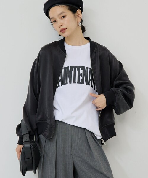 GALLARDAGALANTE(ガリャルダガランテ)の「キュプラサテンブルゾン(ベスト・レディース・ブラック/カーキ/ブラウン・FREE)」の13枚目の写真