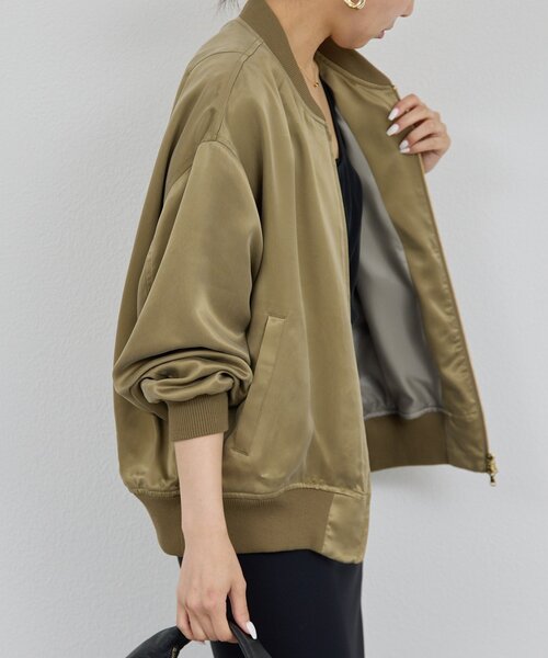 GALLARDAGALANTE(ガリャルダガランテ)の「キュプラサテンブルゾン(ベスト・レディース・ブラック/カーキ/ブラウン・FREE)」の19枚目の写真