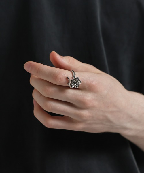 HARE(ハレ)の「【MADE IN JAPAN】GRACE ROSE RING(HARE)(リング・メンズ・シルバー/シルバー系その他/ブラック・FREE)」の18枚目の写真