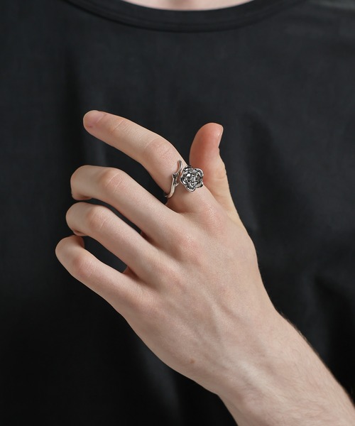 HARE(ハレ)の「【MADE IN JAPAN】GRACE ROSE RING(HARE)(リング・メンズ・シルバー/シルバー系その他/ブラック・FREE)」の19枚目の写真