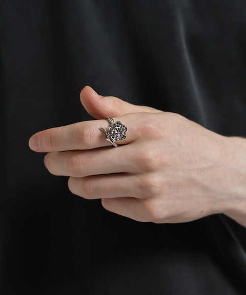 HARE(ハレ)の「【MADE IN JAPAN】GRACE ROSE RING(HARE)(リング・メンズ・シルバー/シルバー系その他/ブラック・FREE)」の20枚目の写真
