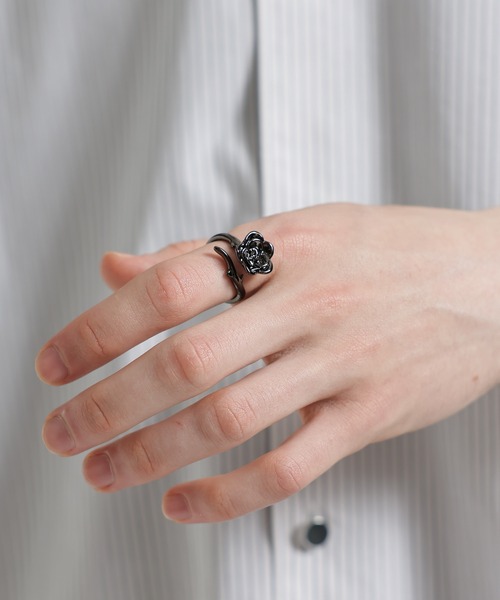 HARE(ハレ)の「【MADE IN JAPAN】GRACE ROSE RING(HARE)(リング・メンズ・シルバー/シルバー系その他/ブラック・FREE)」の15枚目の写真