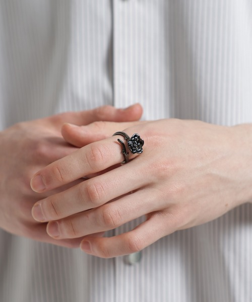HARE(ハレ)の「【MADE IN JAPAN】GRACE ROSE RING(HARE)(リング・メンズ・シルバー/シルバー系その他/ブラック・FREE)」の16枚目の写真