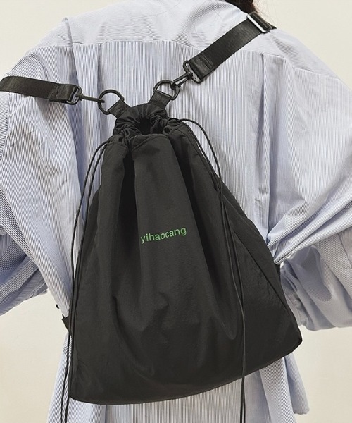 セール】ワンポイント入り巾着ナップサック（バックパック