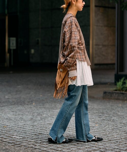 etsinta（エシンタ）の「etsintaリメイクオーバーシャツ（シャツ/ブラウス・レディース・ネイビー/ブラウン/ピンク・ONE SIZE）」の13枚目の写真