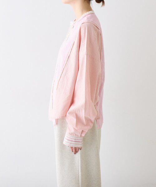 etsinta（エシンタ）の「etsintaリメイクオーバーシャツ（シャツ/ブラウス・レディース・ネイビー/ブラウン/ピンク・ONE SIZE）」の17枚目の写真