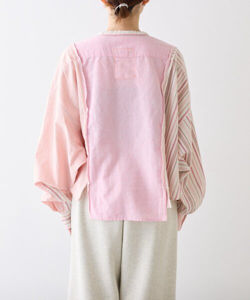 etsinta（エシンタ）の「etsintaリメイクオーバーシャツ（シャツ/ブラウス・レディース・ネイビー/ブラウン/ピンク・ONE SIZE）」の18枚目の写真