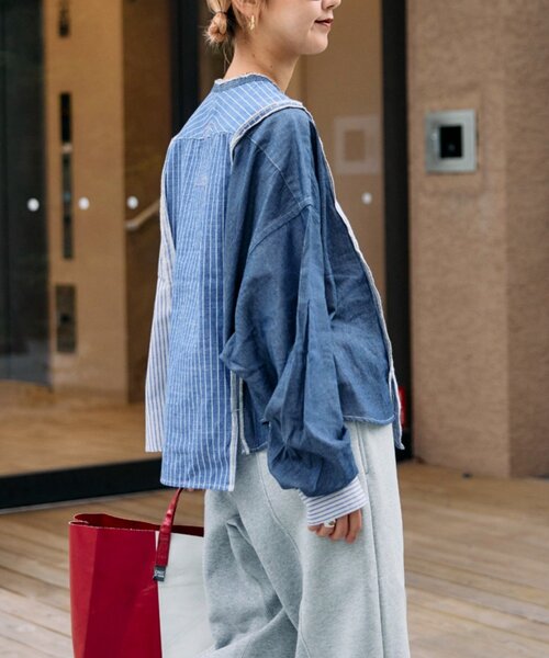 セール】etsintaリメイクオーバーシャツ（シャツ/ブラウス）｜etsinta