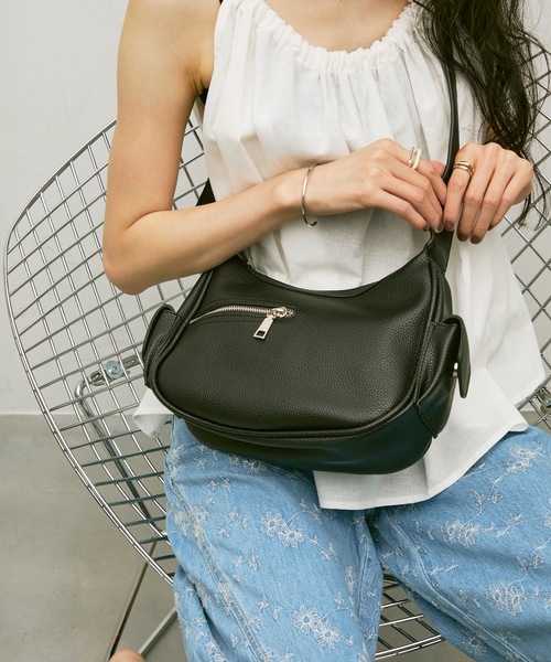 セール】Side pocket moon bag / サイドポケットムーンバック