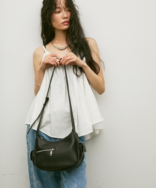 セール】Side pocket moon bag / サイドポケットムーンバック