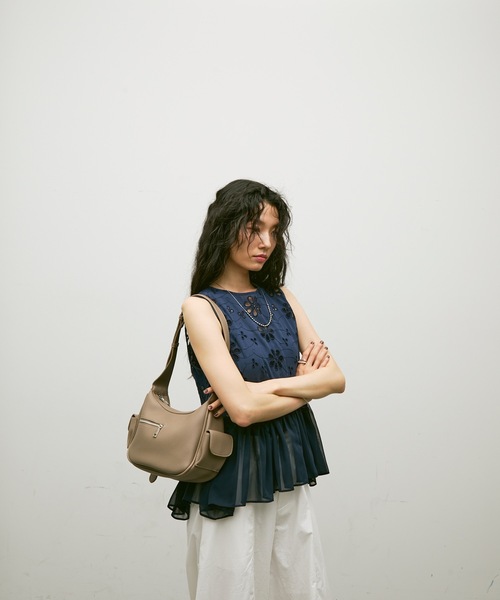 セール】Side pocket moon bag / サイドポケットムーンバック