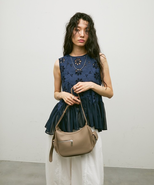セール】Side pocket moon bag / サイドポケットムーンバック