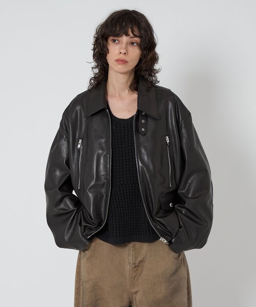 ASTRAET(アストラット)の「<ASTRAET>3G アゼ ノースリーブニット(ニット/セーター・レディース・ブラック/オフホワイト・FREE)」の4枚目の写真