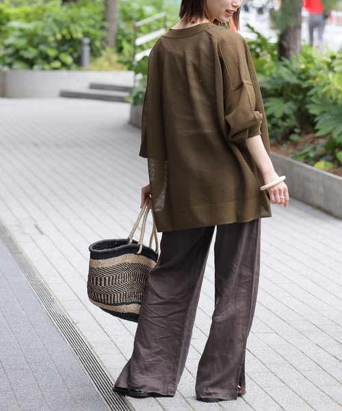 JOURNAL STANDARD relume（ジャーナルスタンダード　レリューム）の「《追加》メッシュカーディガン（カーディガン/ボレロ・レディース・ホワイト/ブラック/カーキ・FREE）」の14枚目の写真