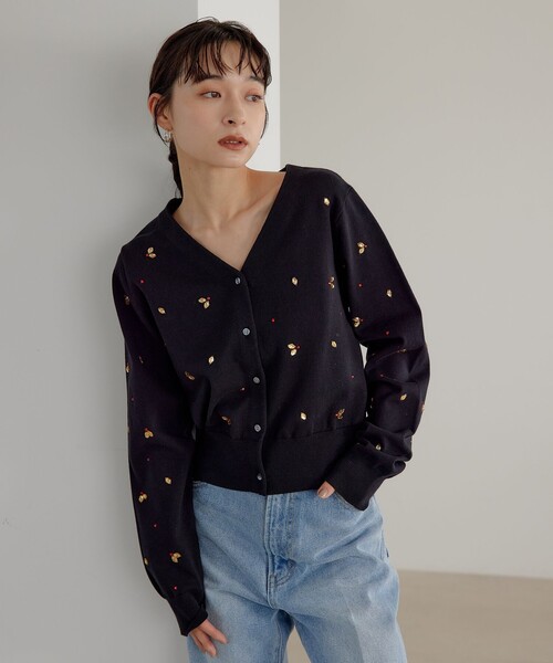 セール】＜EMMEL REFINES＞EM ビジュー 2WAY カーディガン