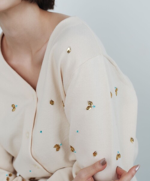 完売品　EMMEL REFINES ビジューカーディガン EMMEL REFINES（エメル リファインズ） カーディガン 「EMMEL REFINES