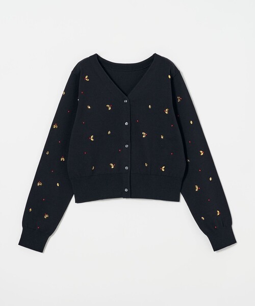 【美品】EMMEL REFINES フリル 2way カーディガン ブラック UNITED ARROWS green label relaxing｜<EMMEL REFINES>EM