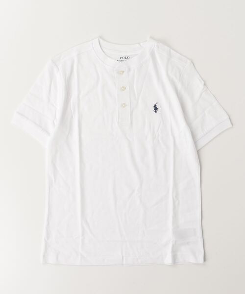 POLO RALPH LAUREN CHILDRENSWEAR（ポロ ラルフ ローレン チルドレンズウェア）の「コットン ジャージー ショートスリーブ ヘンリー シャツ（Tシャツ/カットソー・キッズ・ホワイト・L/M/S/XL）」の3枚目の写真
