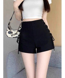 Ritzy | ハイウエストデザイン　リボンの結び目デザインショートパンツ(その他パンツ)