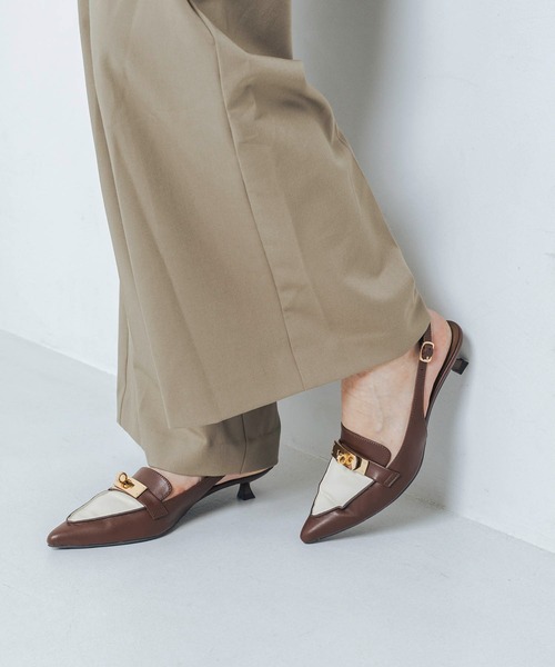 EVOL（イーボル）の「【ふかふか・クッション入り】バックル3.5cmバックバンドパンプス IZ5828（パンプス・レディース・ブラック/ブラウン/ベージュ・23.0cm/22.5cm/22.0cm/25.0cm/24.5cm/24.0cm/23.5cm）」の2枚目の写真