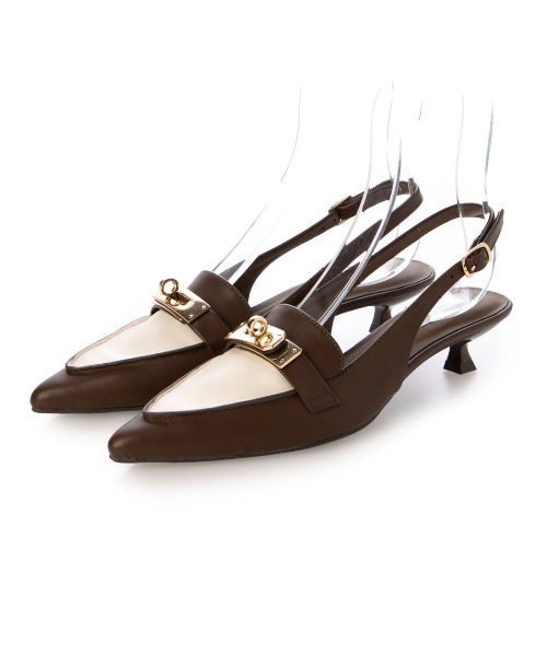 EVOL（イーボル）の「【ふかふか・クッション入り】バックル3.5cmバックバンドパンプス IZ5828（パンプス・レディース・ブラック/ブラウン/ベージュ・23.0cm/22.5cm/22.0cm/25.0cm/24.5cm/24.0cm/23.5cm）」の22枚目の写真