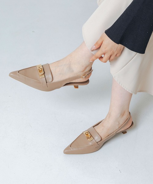 EVOL（イーボル）の「【ふかふか・クッション入り】バックル3.5cmバックバンドパンプス IZ5828（パンプス・レディース・ブラック/ブラウン/ベージュ・23.0cm/22.5cm/22.0cm/25.0cm/24.5cm/24.0cm/23.5cm）」の11枚目の写真