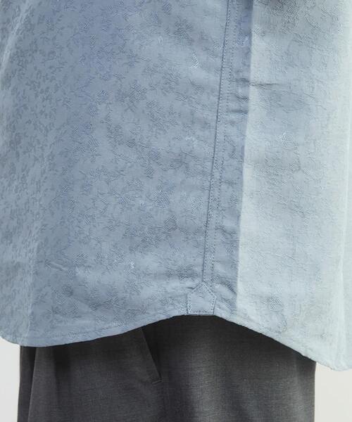 MEN'S MELROSE（メンズメルローズ）の「ボタニカルジャガード / 半袖レギュラーカラーシャツ（シャツ/ブラウス・メンズ・グリーン/ブルー・2/4/3）」の7枚目の写真